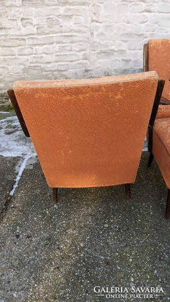 Retro armchairs with bent arms