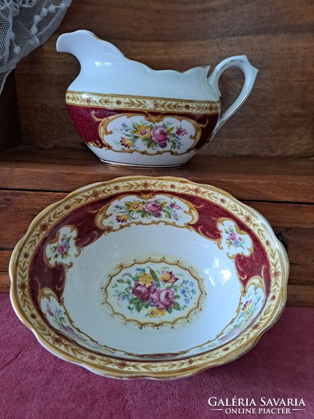 Old! Royal albert crown lady hamilton sugar bowl and milk spout