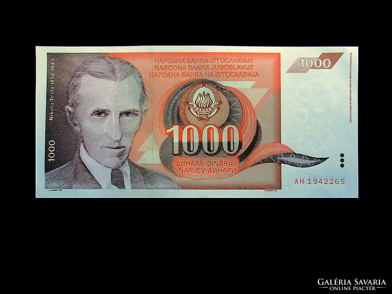 Unc - 1000 dinars - Yugoslavia - 1990