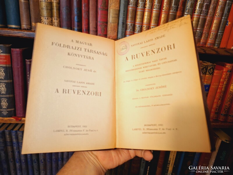 1922 "képes"M.F.T.K. utolsó kötet,RRR!!! első kiadás SAVOYAI LAJOS AMADÉ ABRUZZÓI HERCEG: RUVENZORI