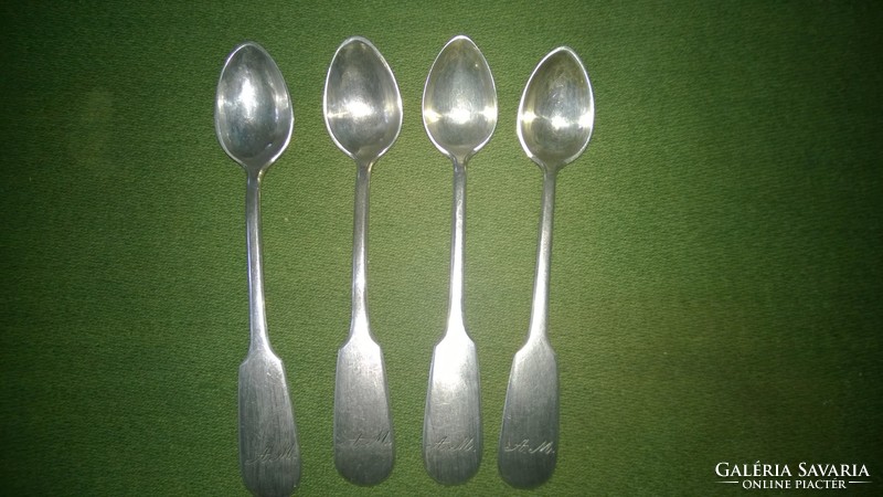 Antique silver mocha spoon set-coffee spoon set 13 lat, 40.4 g