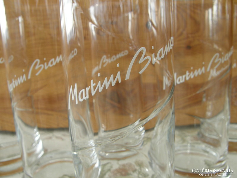 Martini Bianco pohár, 6 db