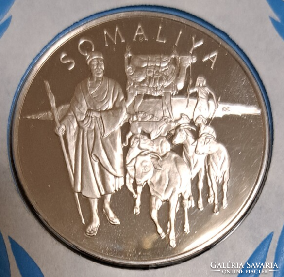 0.925 Silver (ag) commemorative medal Somalia proof, pp g/