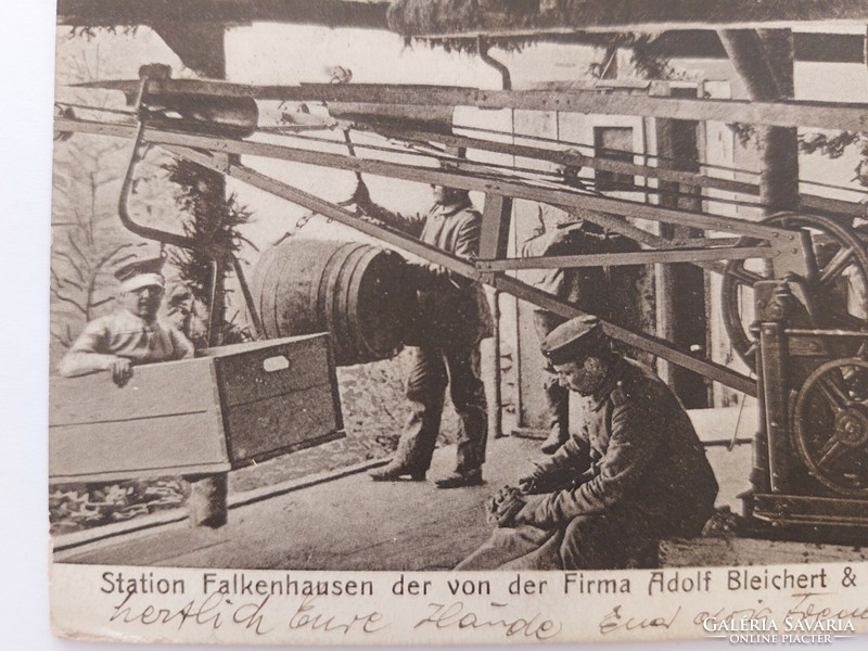 Old postcard photo postcard Falkenhausen station of Bismarck railway