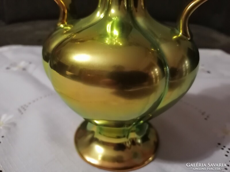Gyönyörű Zsolnay eozin szalagfüles váza