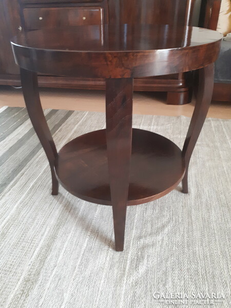 Art deco retro salon smoking table coffee table round renovated