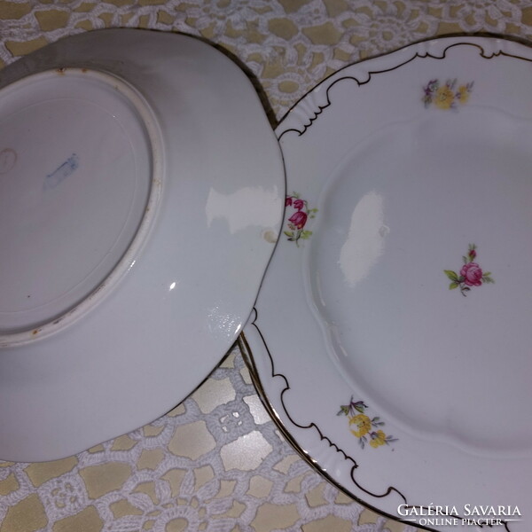 Zsolnay porcelain, beautiful floral cake plates