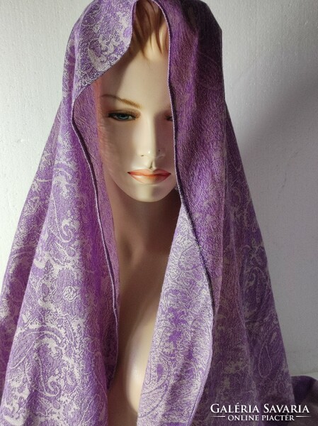 Large pashmina / women's scarf - 68 cm x 167 cm - 30% silk