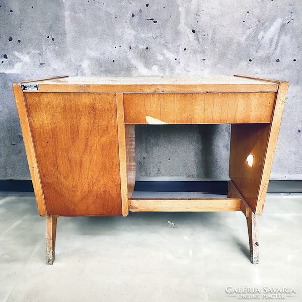 Retro, loft design desk with blinds