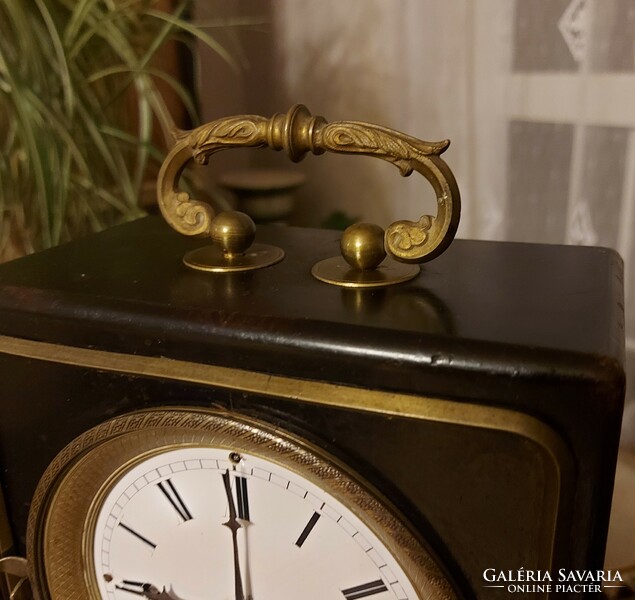 Antique Biedermeier mini travel clock!