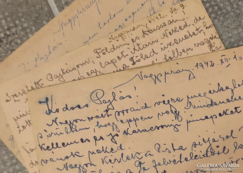 1942 Nagysurány Rintel Jenő tábori levél 3 db