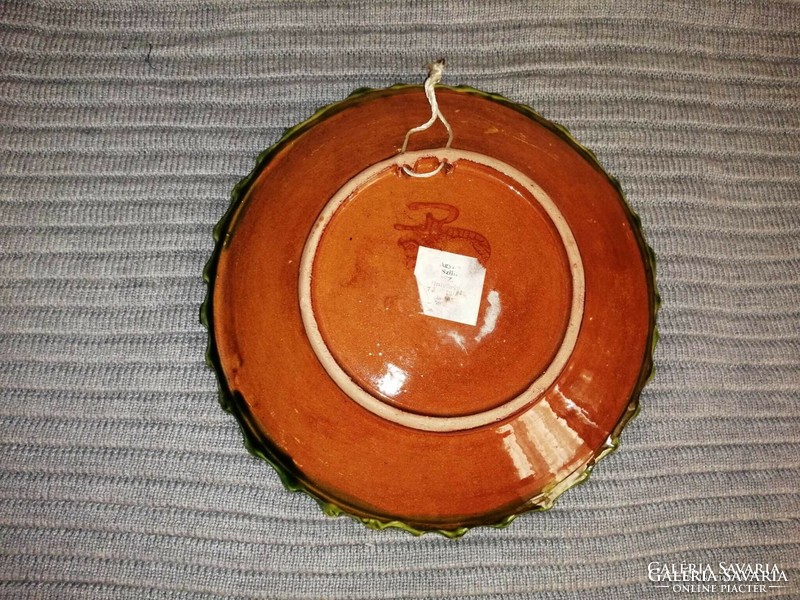 Glazed ceramic wall plate (a2)