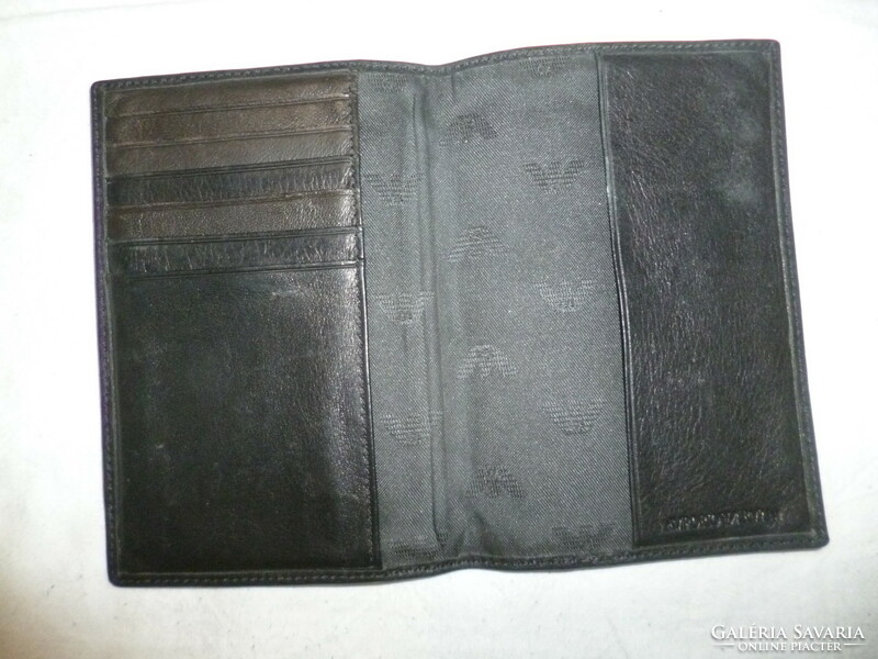 Emporio Armani leather briefcase card holder