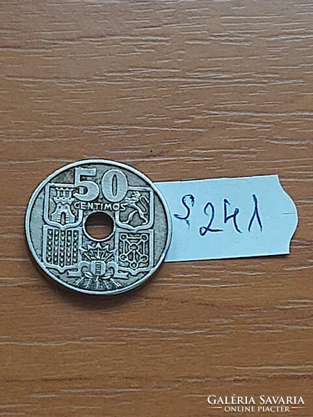 Spain 50 centimeter 1949 copper-nickel francisco franco s241