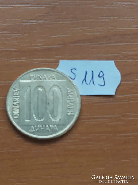 Yugoslavia 100 dinars 1989 brass s119