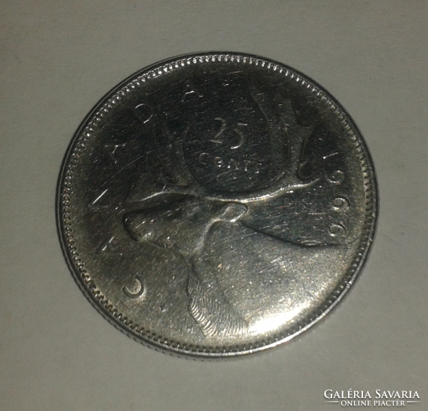 Canada silver 25 cents, 1966