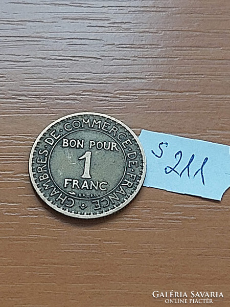 France 1 franc franc 1925 aluminum bronze s211