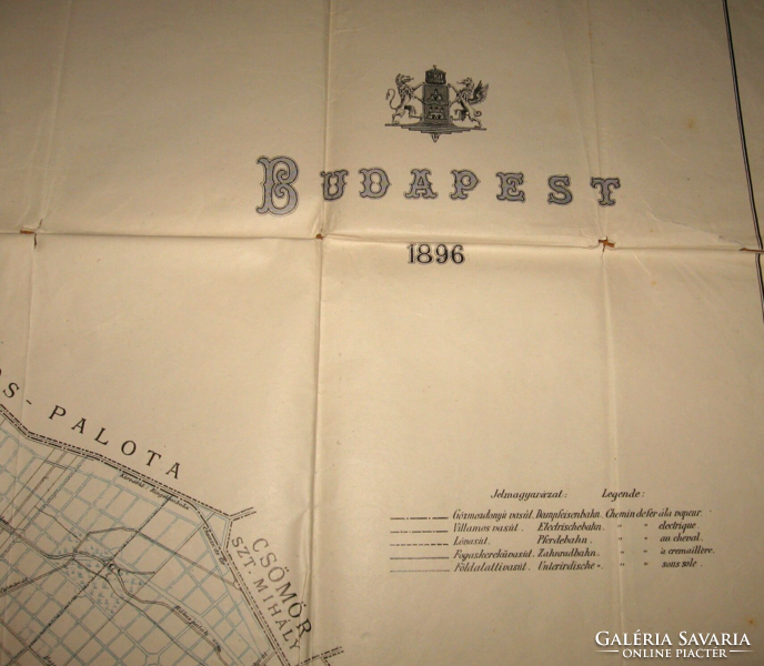 Budapest railway map 1896 / horse railway, steam locomotive, cog wheel, electric, underground /