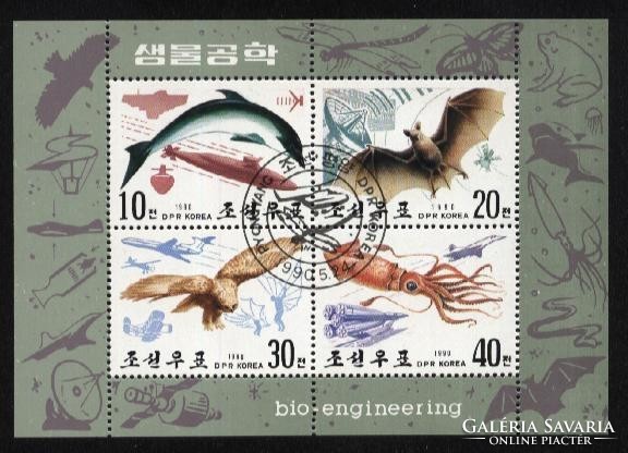 12 db állatos bélyeg kisív-Észak-Korea