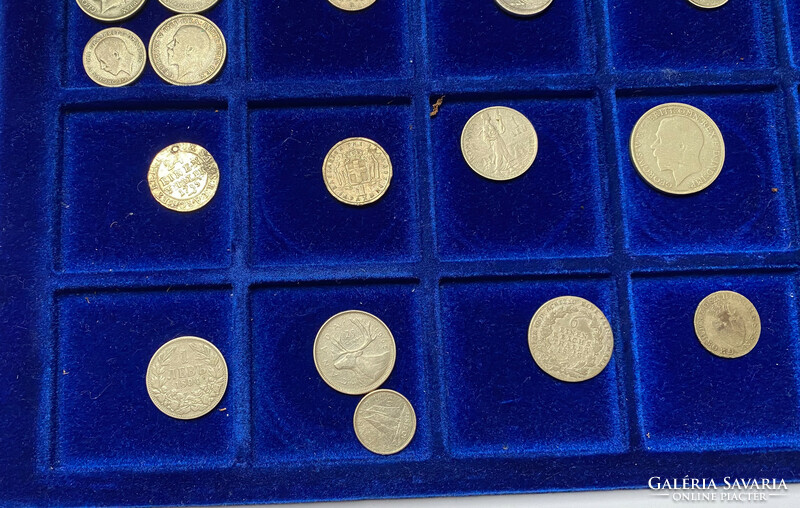 Silver coin collection in case.