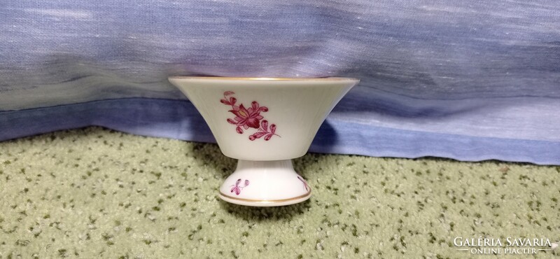 Rare, special, Herend cup and bowl. Apponyi purple purple, small vase.