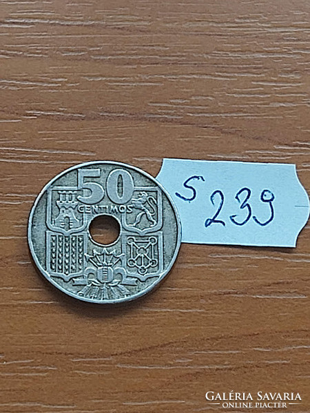 Spain 50 centimeter 1949 copper-nickel francisco franco s239