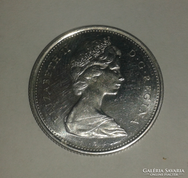 Kanada ezüst 25 cent, 1967