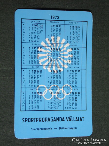Kártyanaptár,Sportpropaganda,Olimpia bajnokok,Pfeffer Anna kajakozó bronzérmes, 1973,   (5)