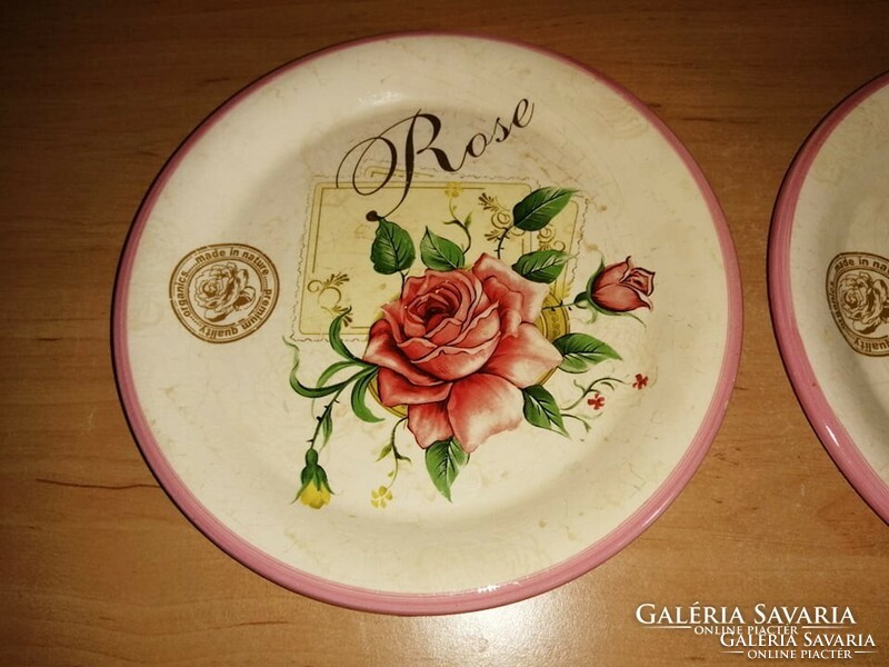 Pink ceramic small plate in pairs 20 cm (2p)