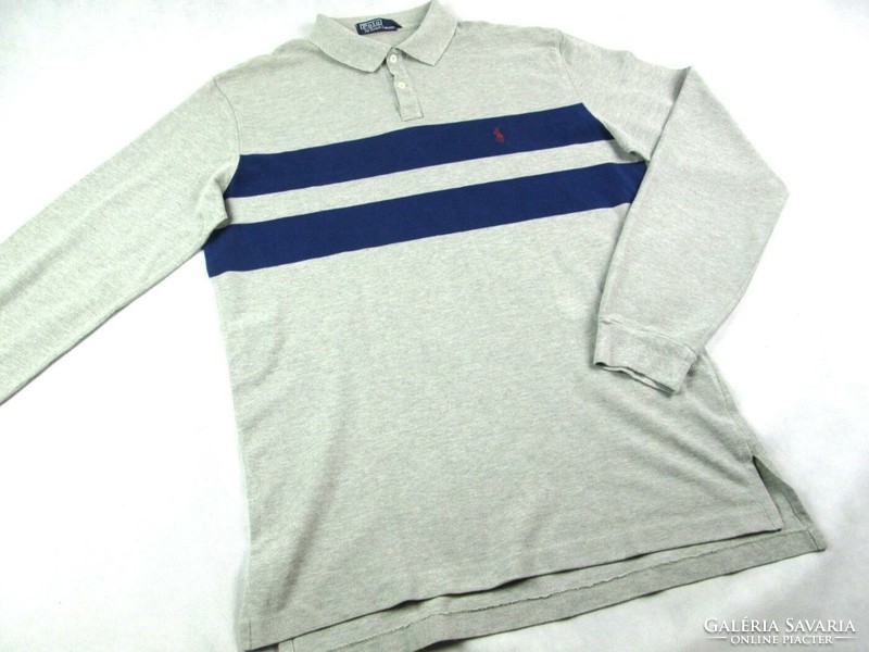 Original ralph lauren (l / xl) elegant gray long sleeve men's t-shirt top