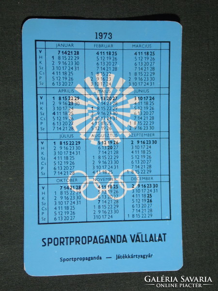 Kártyanaptár,Sportpropaganda,Olimpia bajnokok,Marót Péter kardvívó ezüstérem, 1973,   (5)