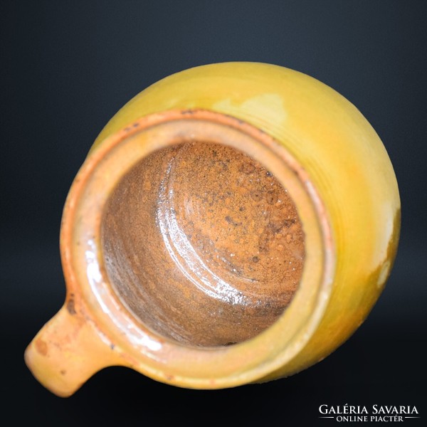 Gomör countryside glazed pot with handle