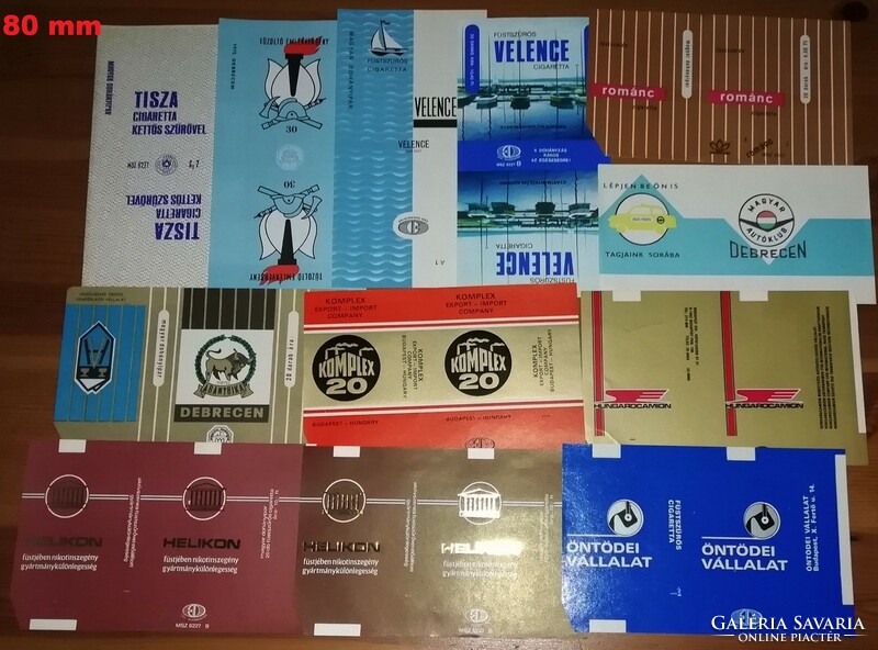 165 Kinds of old Hungarian cigarette packaging in printing condition!