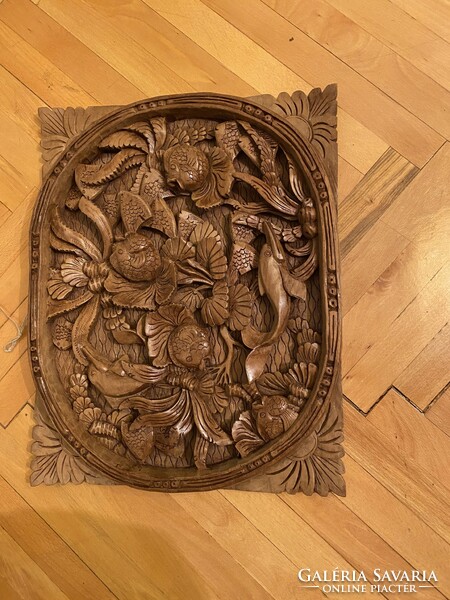 Wood carved fish image