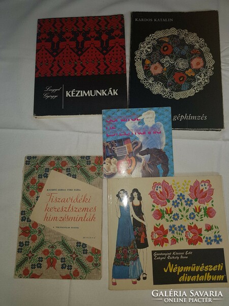 5 books related to embroidery and sewing