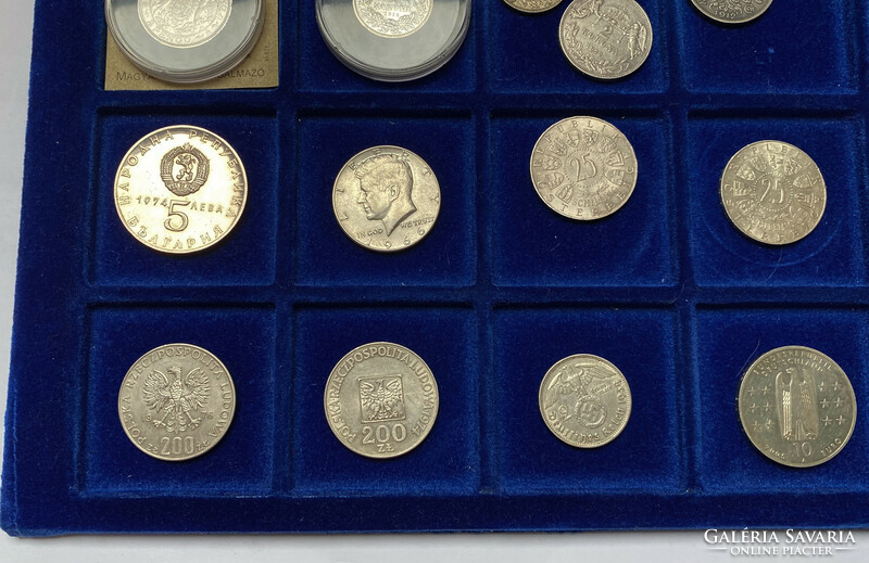 Silver coin collection in case.