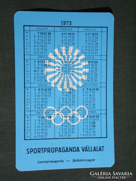 Card calendar, sports propaganda, Olympic champions, Ferenc Kiss bronze medalist, 1973, (5)