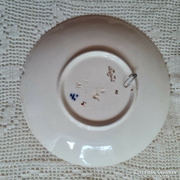 Antique faience hand-painted plate, wall plate - rörstrand - 1.