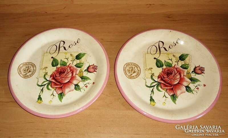 Pink ceramic small plate in pairs 20 cm (2p)