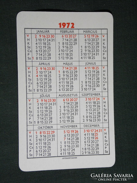 Card calendar, southern newspaper daily newspaper, newspaper, magazine, graphic artist, pocket watch 1972, (5)