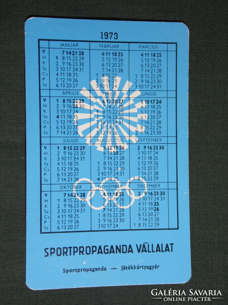 Card calendar, sports propaganda, Olympic champions, Csaba Fenyvesi, gold medalist, 1973, (5)