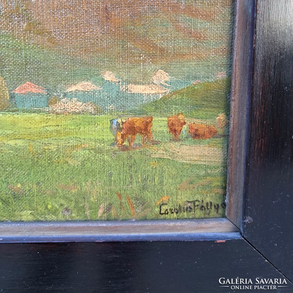 Pállya Carolus (1875-1948) : Hegyes táj
