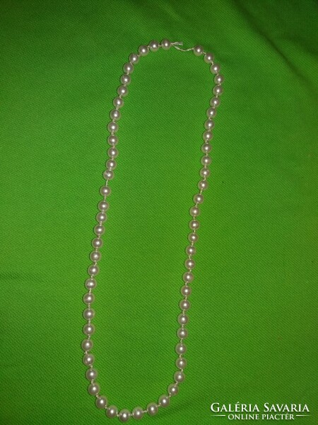 Antique very beautiful artificial pearl necklace in a small bag, 59 cm according to the pictures