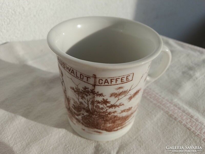 PORCELÁN "HAUSWALDT CAFFEE" "EMLÉK" BÖGRE, 1900-as évek eleje