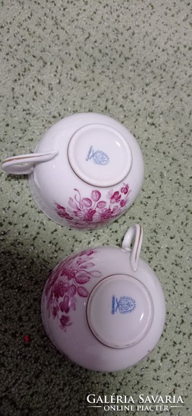 Old, rare, Herend tea cups and Herend spout. Factory