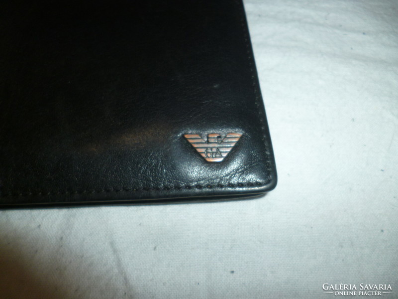 Emporio Armani leather briefcase card holder
