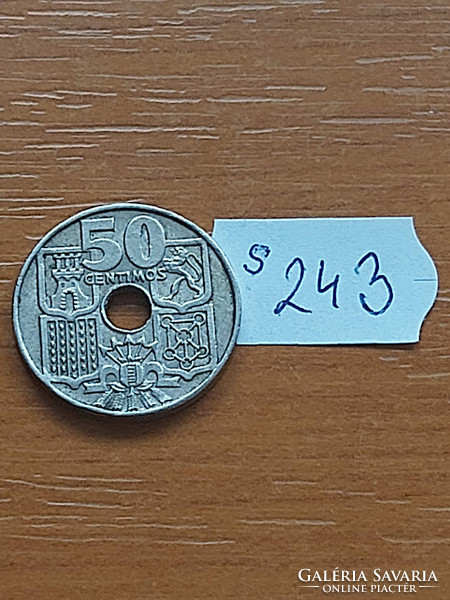 Spain 50 centimeter 1949 copper-nickel francisco franco s243