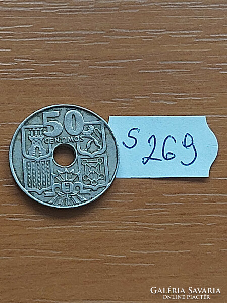 Spain 50 centimeter 1949 copper-nickel francisco franco s269