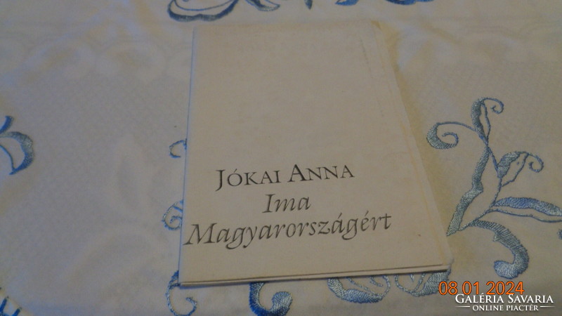 Jókai Anna  : Ima Magyarországért  és a  Menyből az angyal  c. vers  régebbi másolata