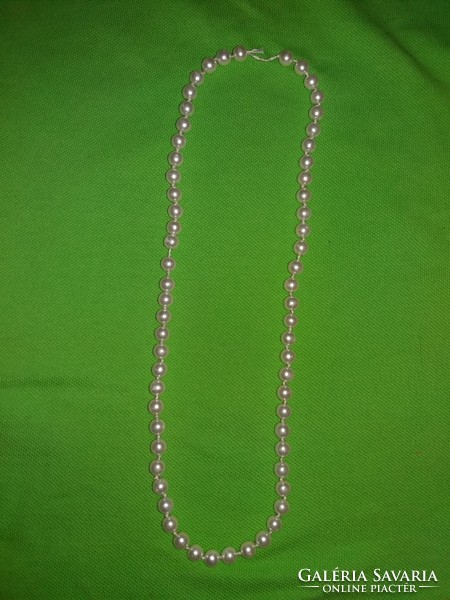 Antique very beautiful artificial pearl necklace in a small bag, 59 cm according to the pictures